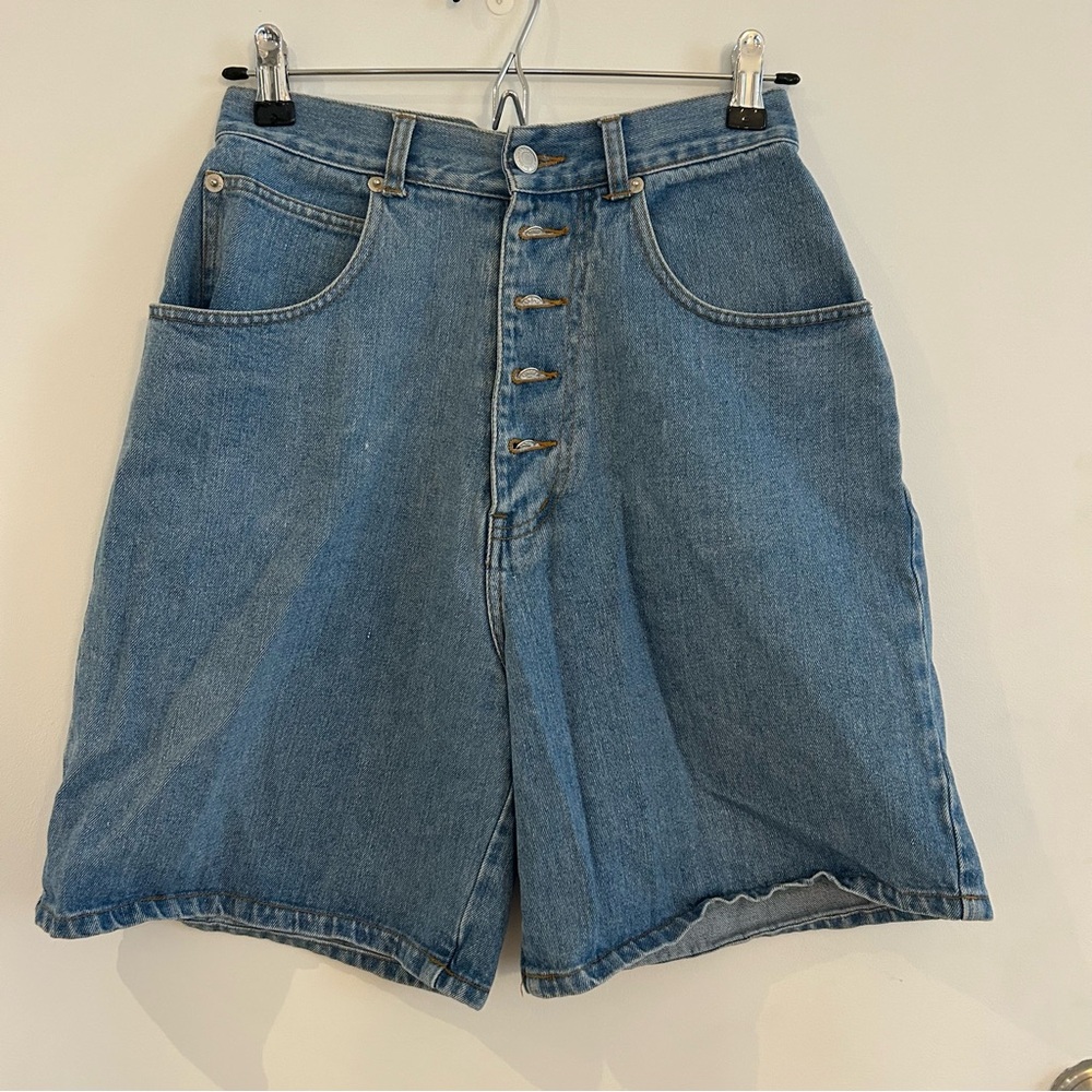 Vintage long jean shorts - high rise